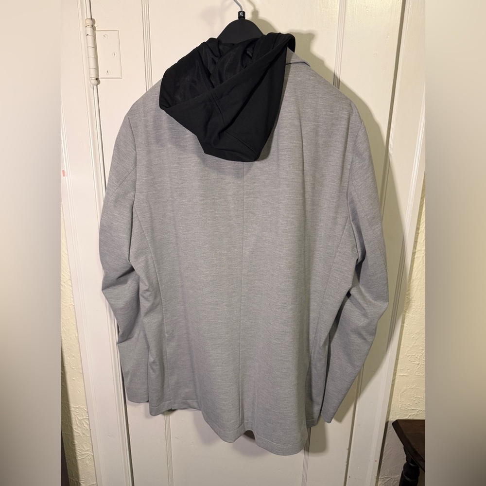 Haggar Light Gray Hoodie Sport Coat - Picture 2 of 8